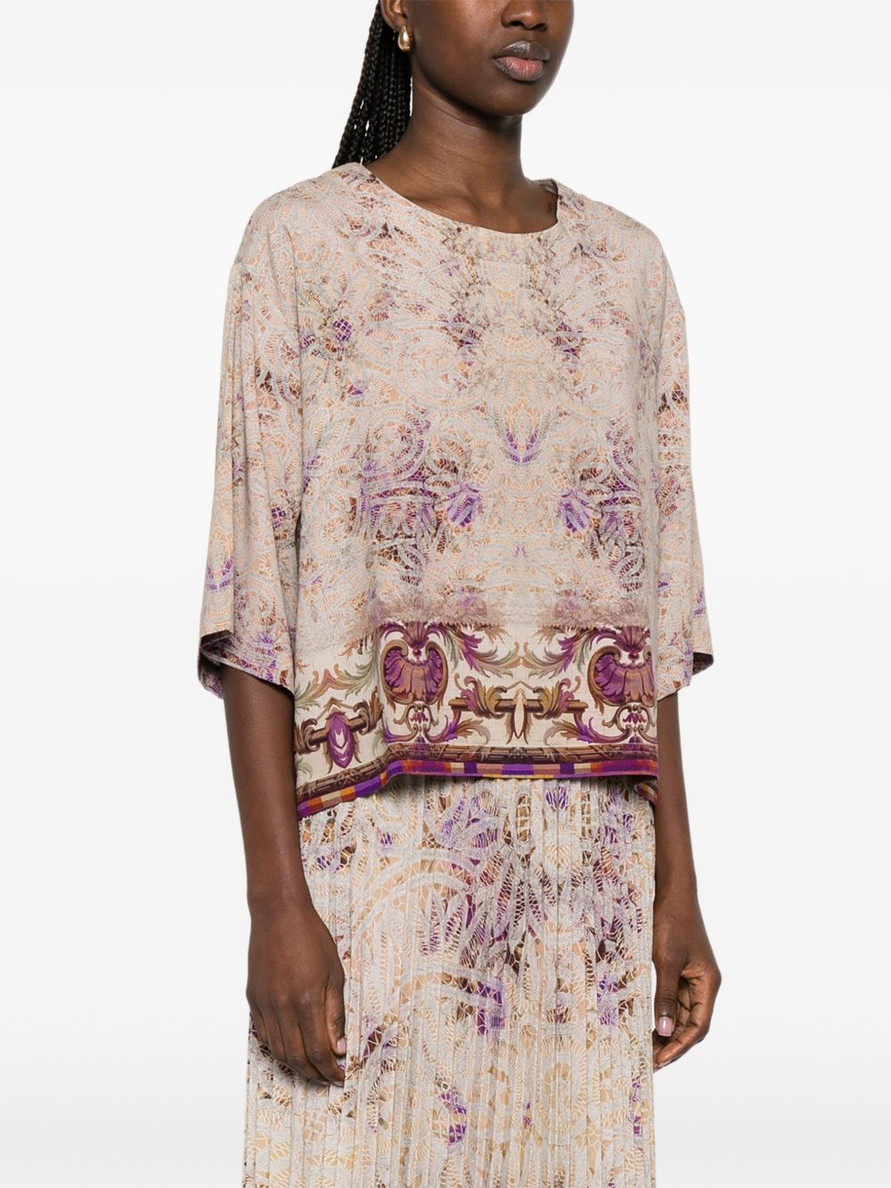 Pierre Louis Mascia Pierre Louis Mascia Printed silk blouse
