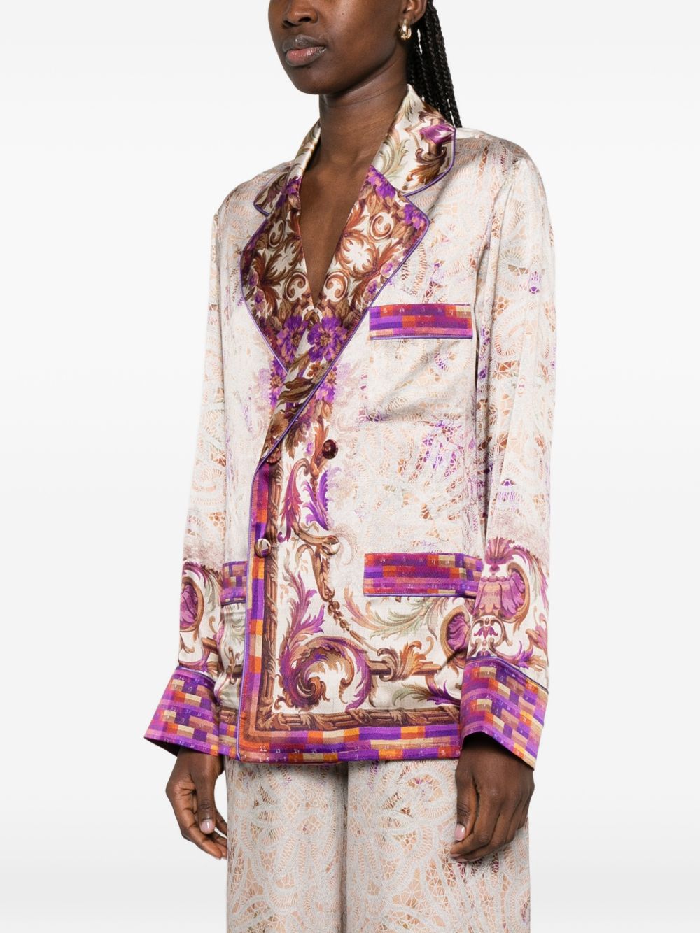 Pierre Louis Mascia Pierre Louis Mascia Printed silk jacket