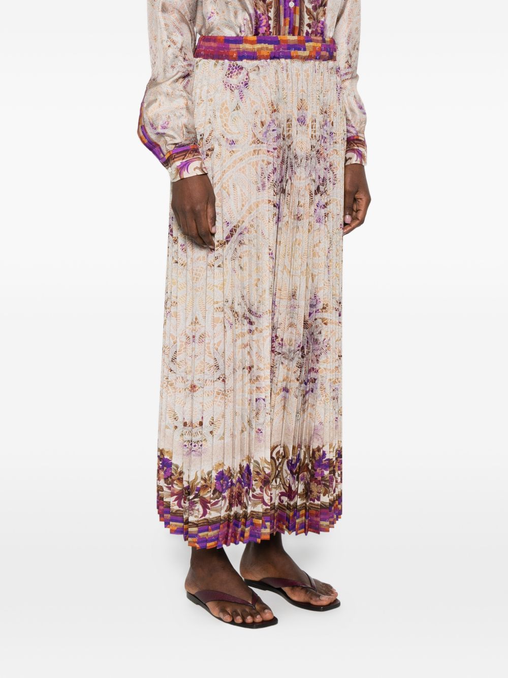 Pierre Louis Mascia Pierre Louis Mascia Printed silk skirt