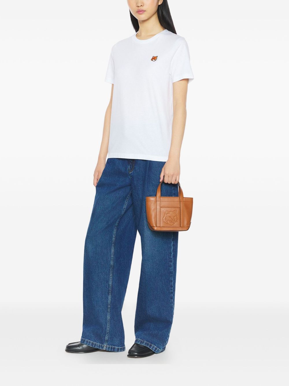 Maison Kitsuné Maison Kitsuné Maison KitsunÃ© Fox Head embroidery Fox Head cotton t-shirt