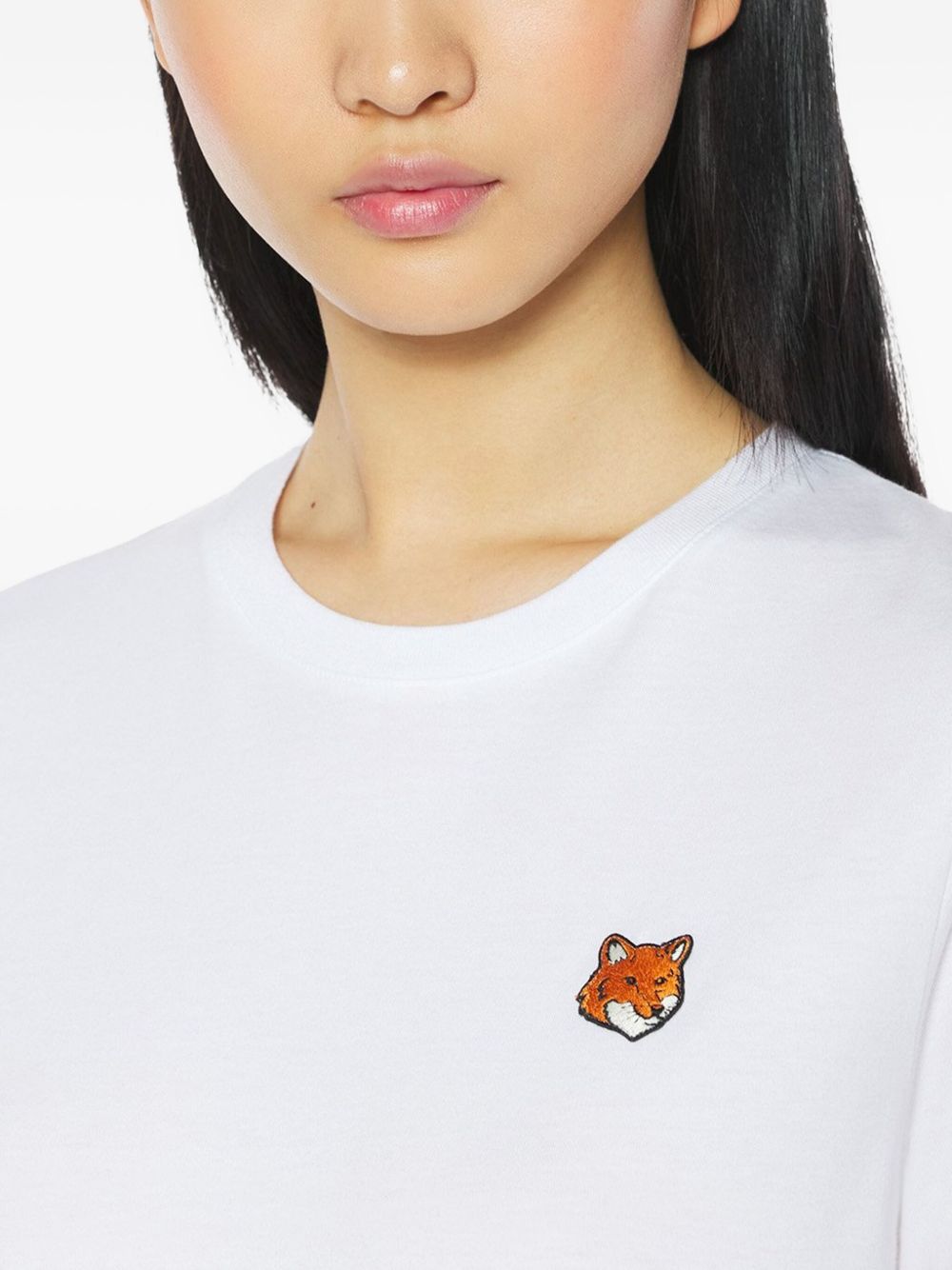 Maison Kitsuné Maison Kitsuné Maison KitsunÃ© Fox Head embroidery Fox Head cotton t-shirt