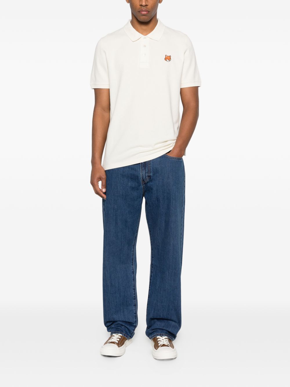Maison Kitsuné Maison Kitsuné Fox Head cotton polo shirt