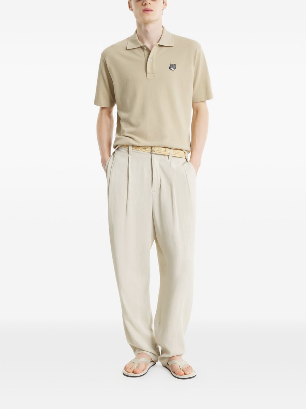 Maison Kitsuné Maison Kitsuné Fox Head cotton polo shirt
