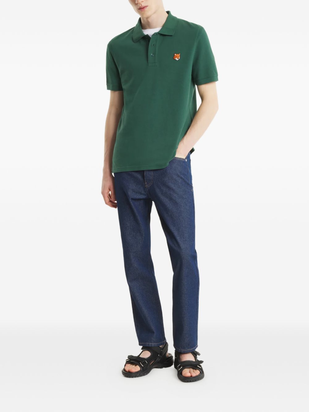 Maison Kitsuné Maison Kitsuné Fox Head cotton polo shirt