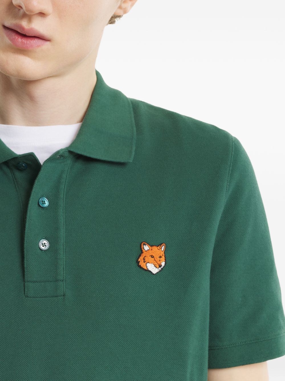 Maison Kitsuné Maison Kitsuné Fox Head cotton polo shirt