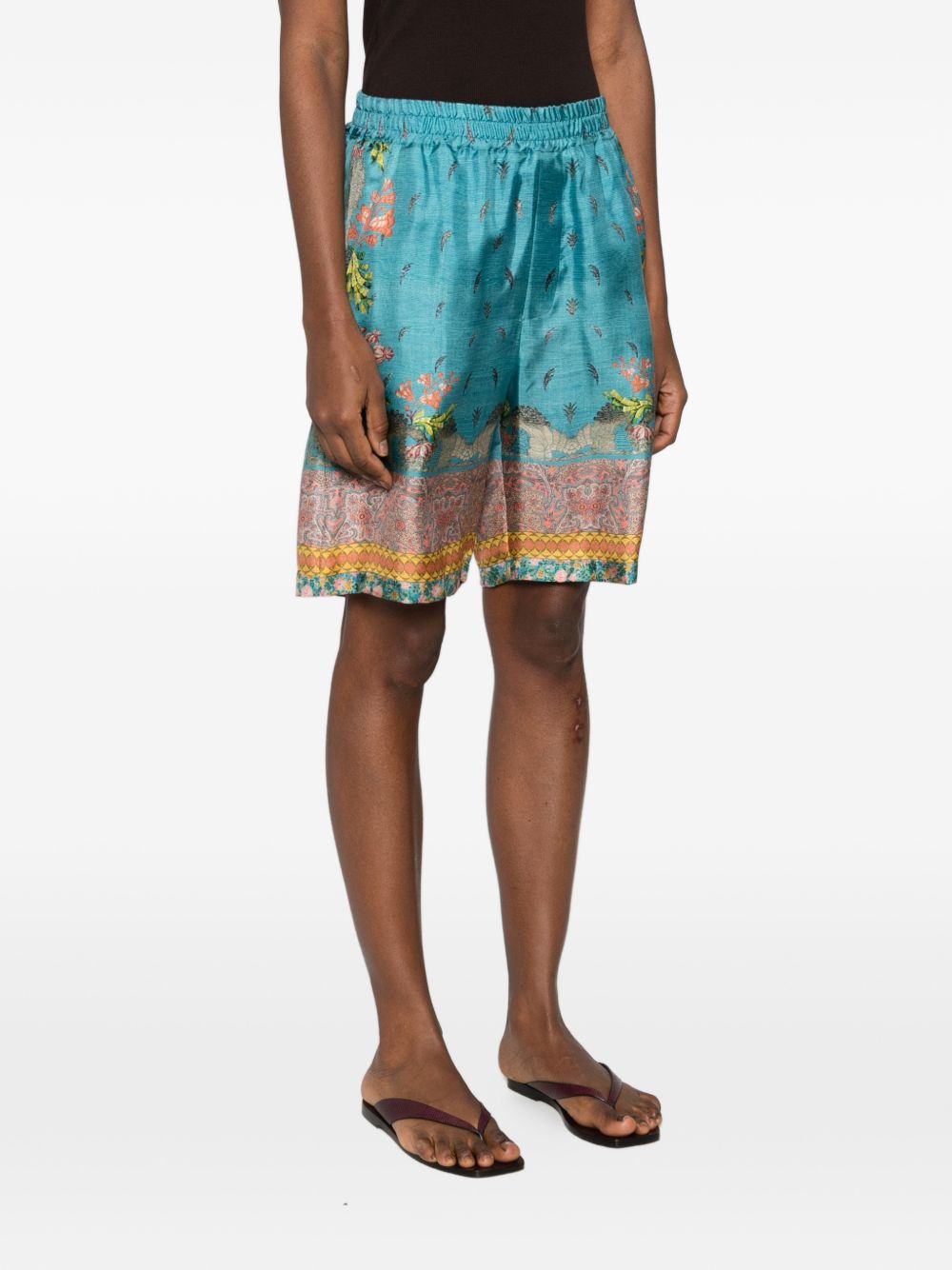 Pierre Louis Mascia Pierre Louis Mascia Printed silk shorts