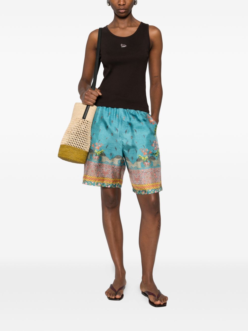 Pierre Louis Mascia Pierre Louis Mascia Printed silk shorts