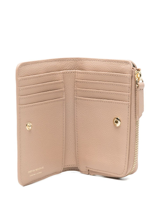 Emporio Armani Deer-Print Leather Bifold Wallet