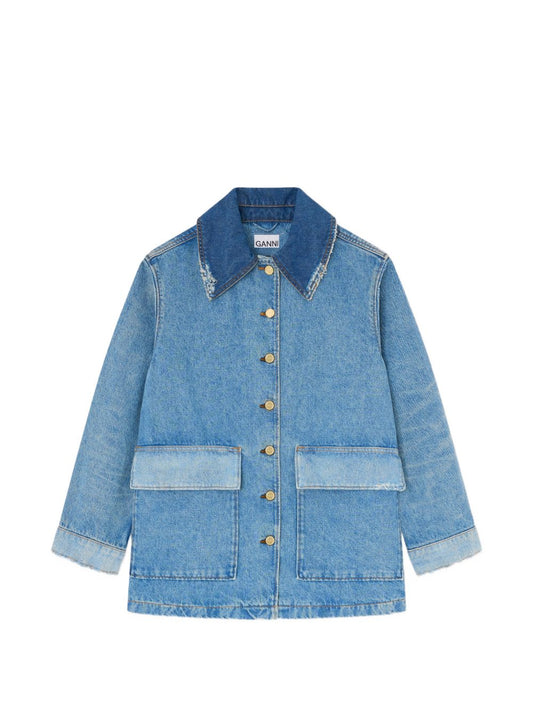 Ganni GANNI Coats NAVY