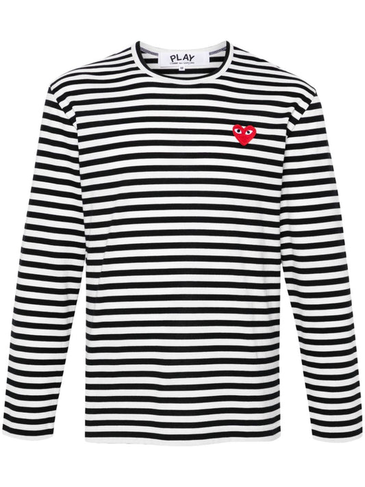 Comme Des Garcons Comme Des Garcons Comme Des GarÃ§ons Striped cotton t-shirt