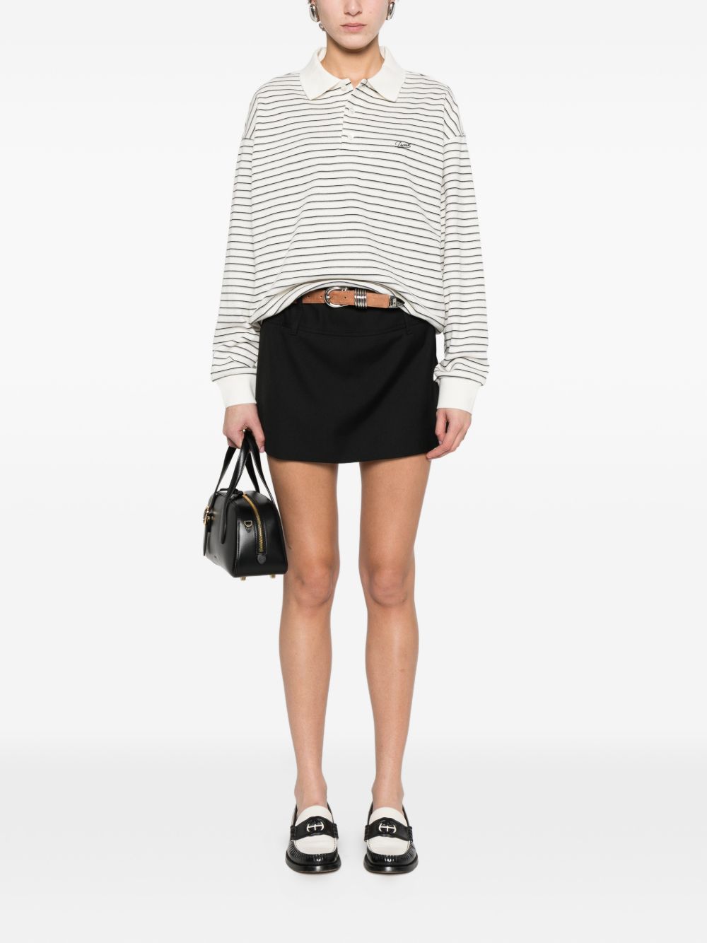 Dunst Dunst Striped cotton polo shirt