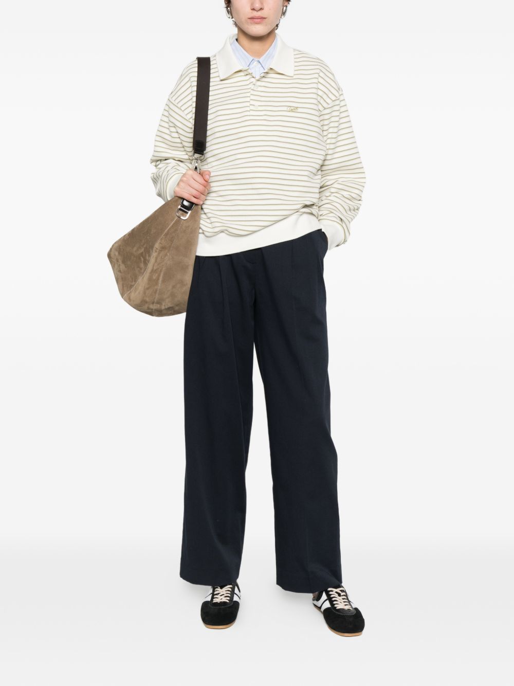Dunst Dunst Striped cotton polo shirt