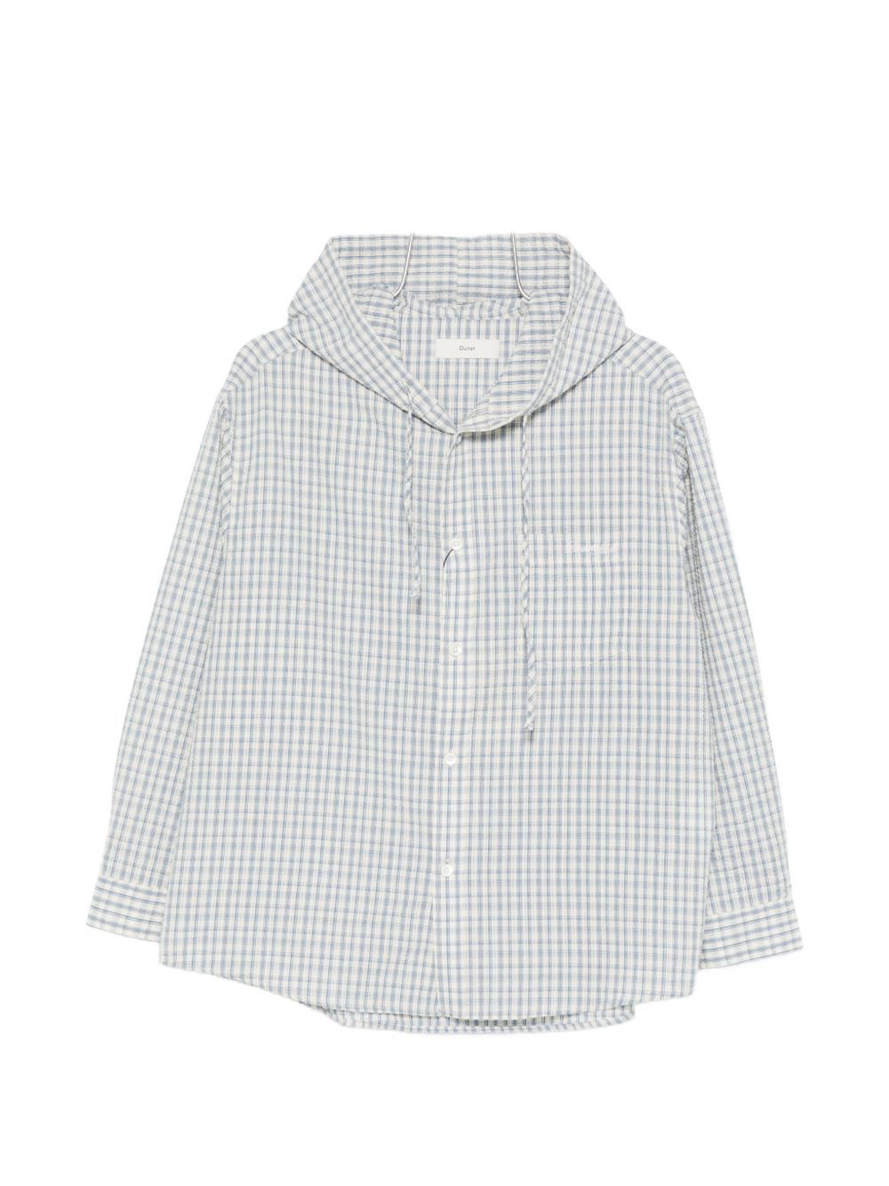 Dunst Dunst Checked hooded shirt