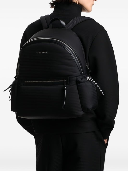 EMPORIO ARMANI EXCLUSIVE Emporio Armani Round Nylon Backpack With Monogram Lettering