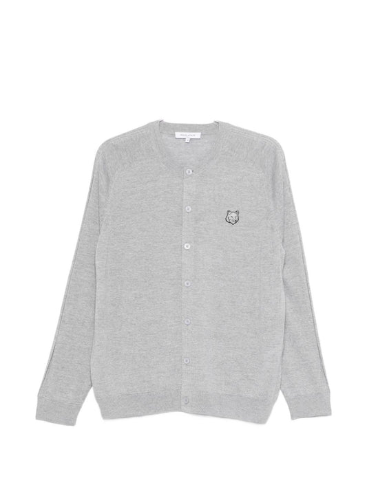 Maison Kitsuné Maison Kitsuné Fox head patch cardigan
