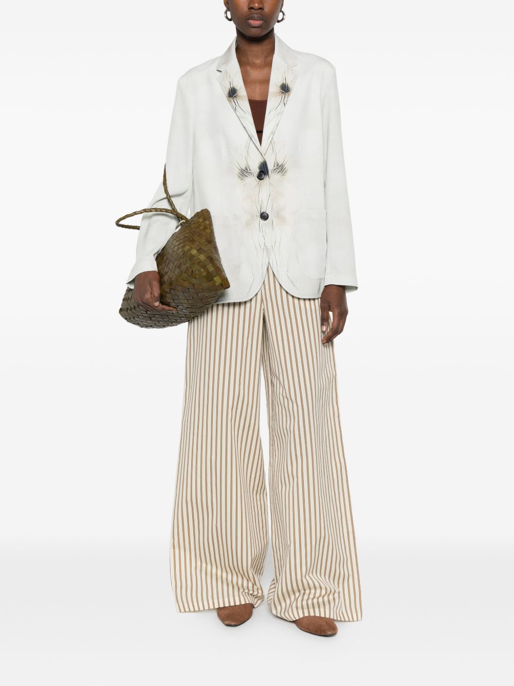 SISSIOTTOSTYLE Sissiottostyle Printed single-breasted blazer jacket