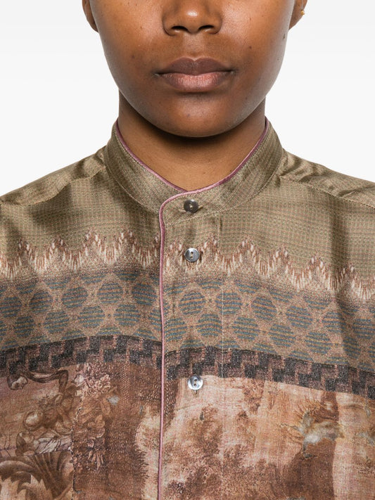 Pierre Louis Mascia Printed silk shirt