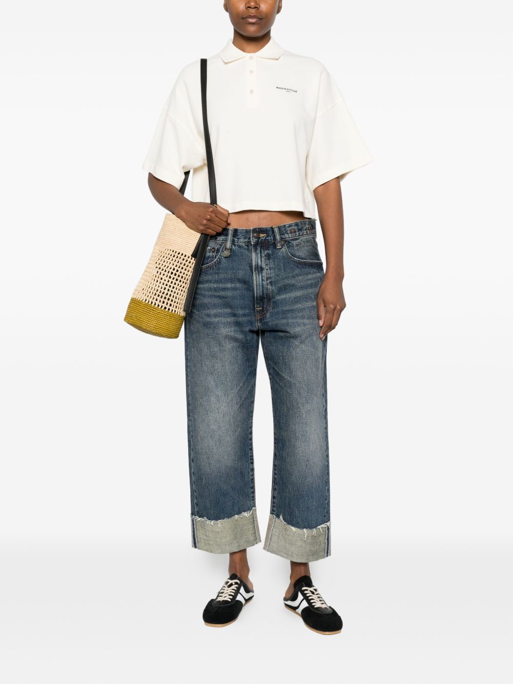 Maison Kitsuné Maison Kitsuné Oversized cotton polo shirt