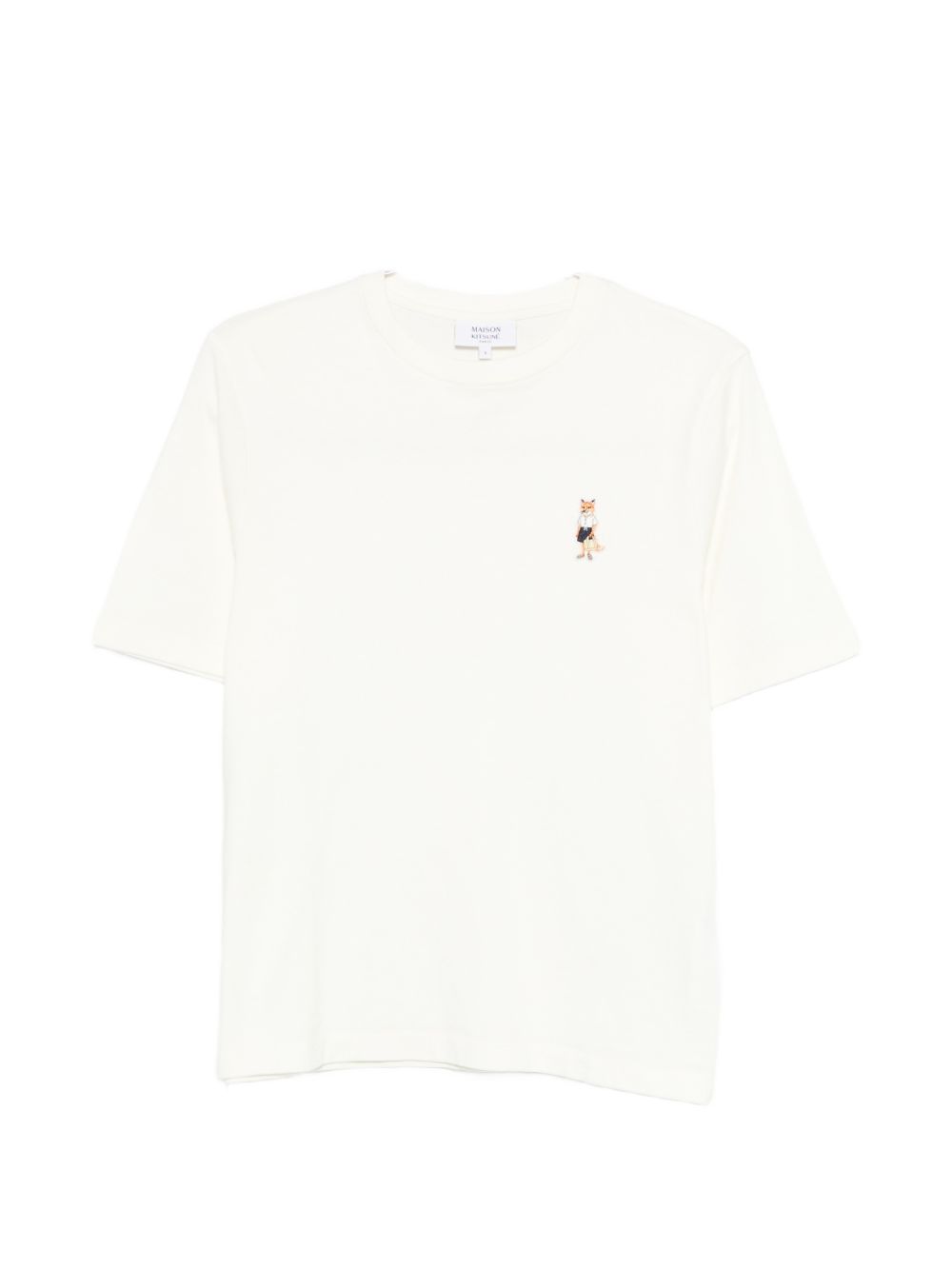 Maison Kitsuné Maison Kitsuné Dressed Fox embroidered cotton t-shirt
