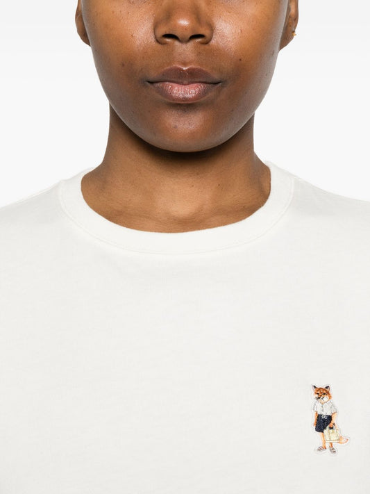 تيشيرت قطن من Maison Kitsuné بتطريز "Dressed Fox"