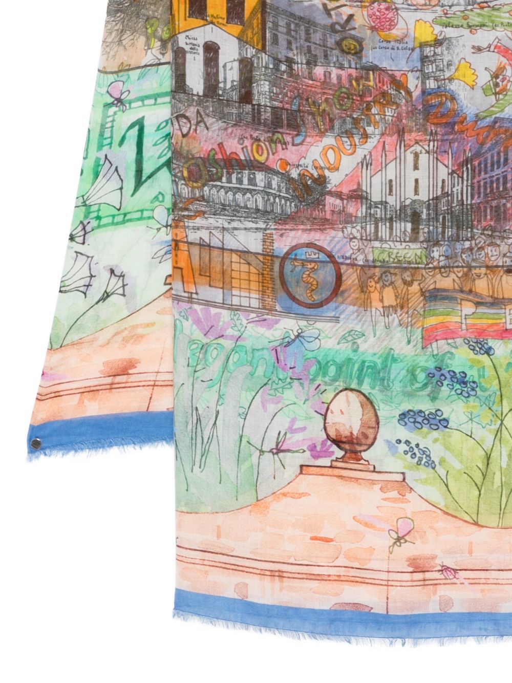 Faliero Sarti Faliero Sarti Milano silk blend stole
