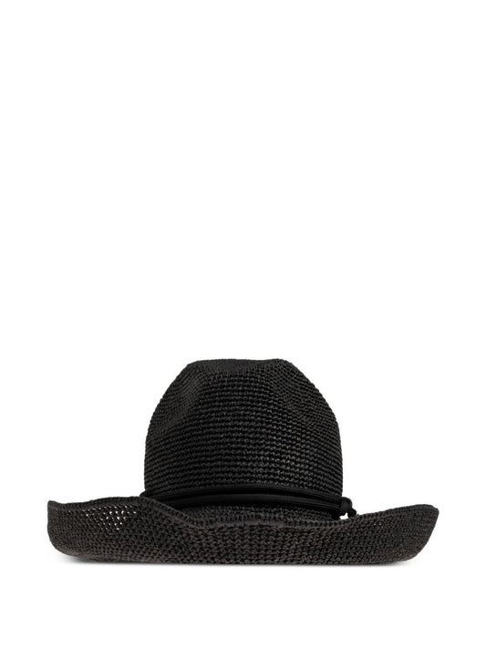 Emporio Armani Natural Cord Sun Crochet Hat