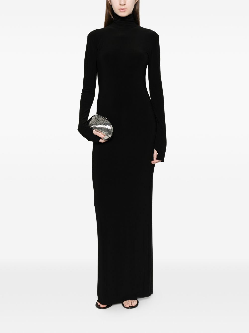Norma Kamali Norma Kamali Turtle-neck long dress