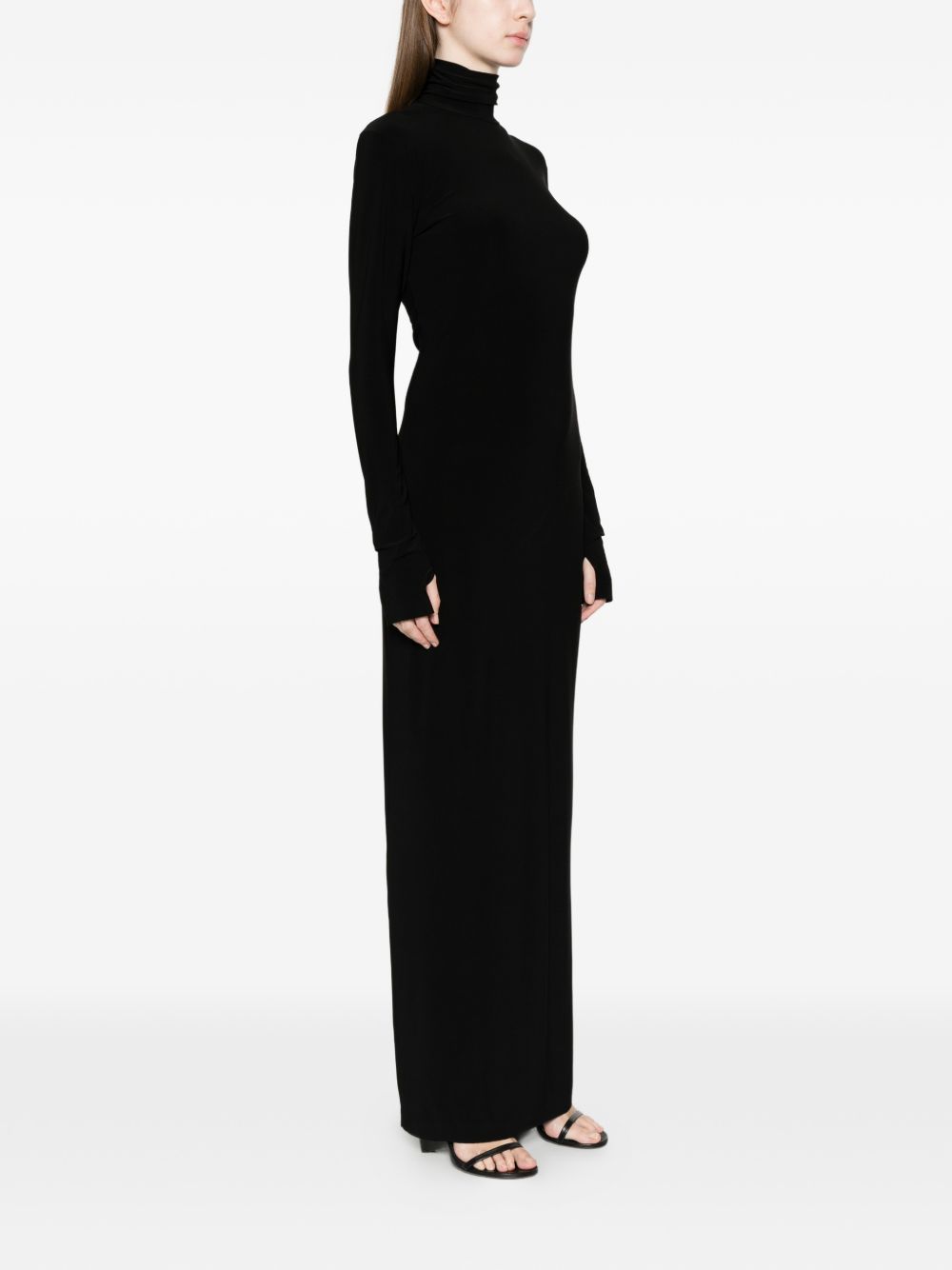 Norma Kamali Norma Kamali Turtle-neck long dress