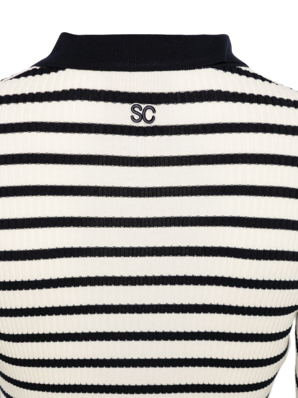 Semicouture Semicouture Aida striped cotton polo shirt