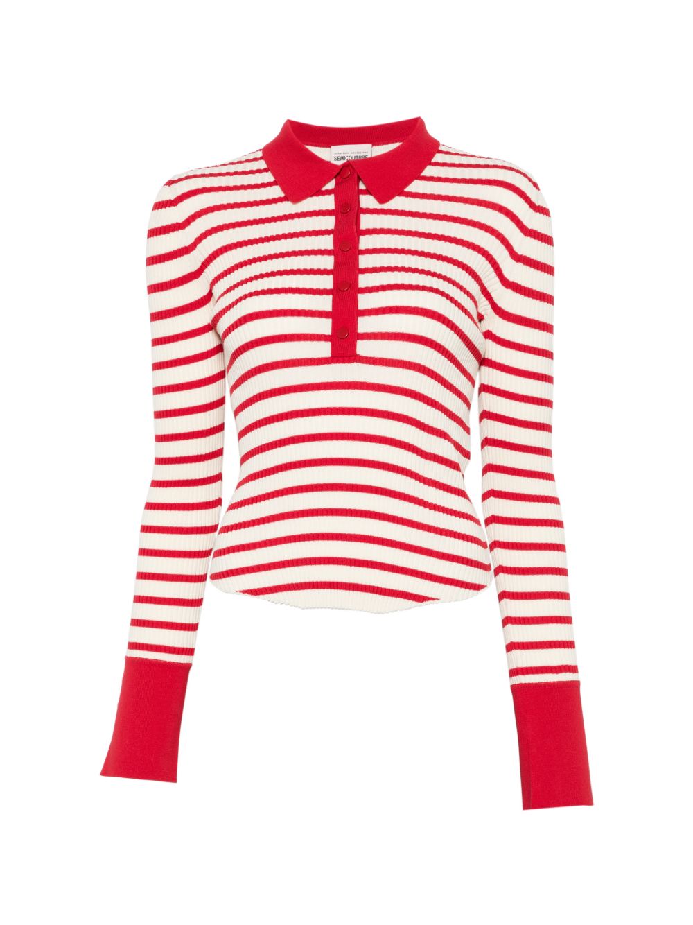 Semicouture Semicouture Aida striped cotton polo shirt