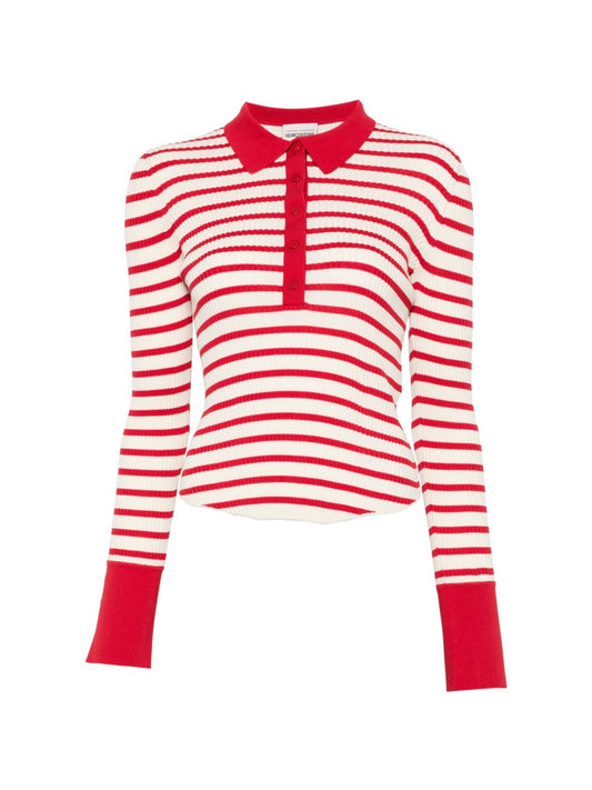 Semicouture Semicouture Aida striped cotton polo shirt