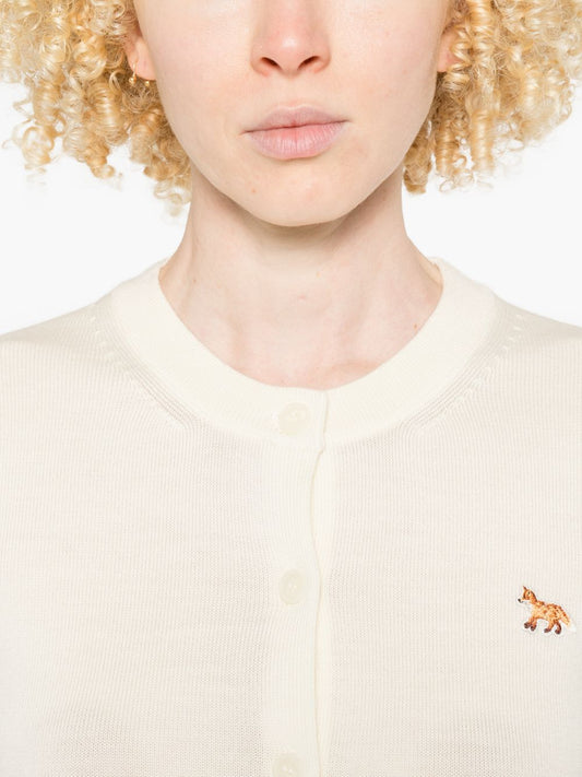 Maison Kitsuné Maison Kitsuné Maison KitsunÃ© Baby Fox wool cardigan
