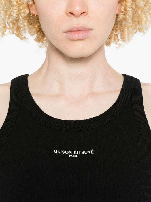 Maison Kitsuné Maison Kitsuné Maison KitsunÃ© Logo cotton tank top