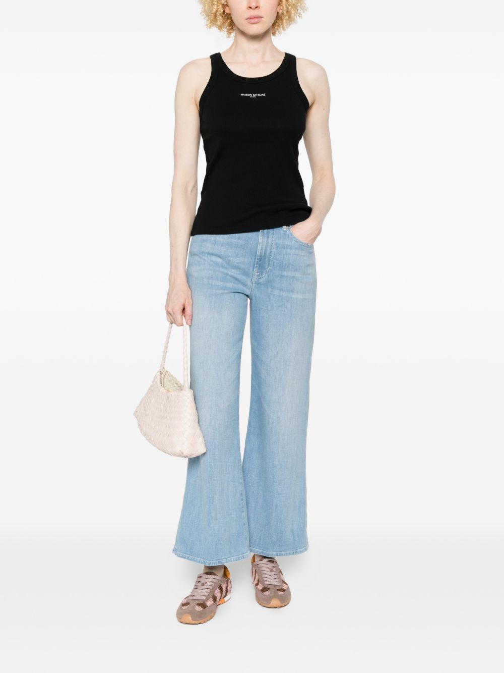 Maison Kitsuné Maison Kitsuné Maison KitsunÃ© Logo cotton tank top