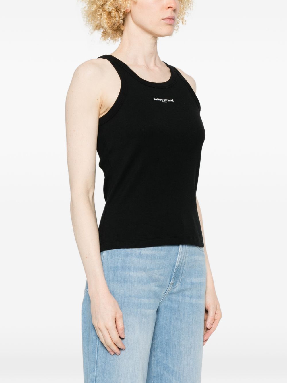 Maison Kitsuné Maison Kitsuné Maison KitsunÃ© Logo cotton tank top