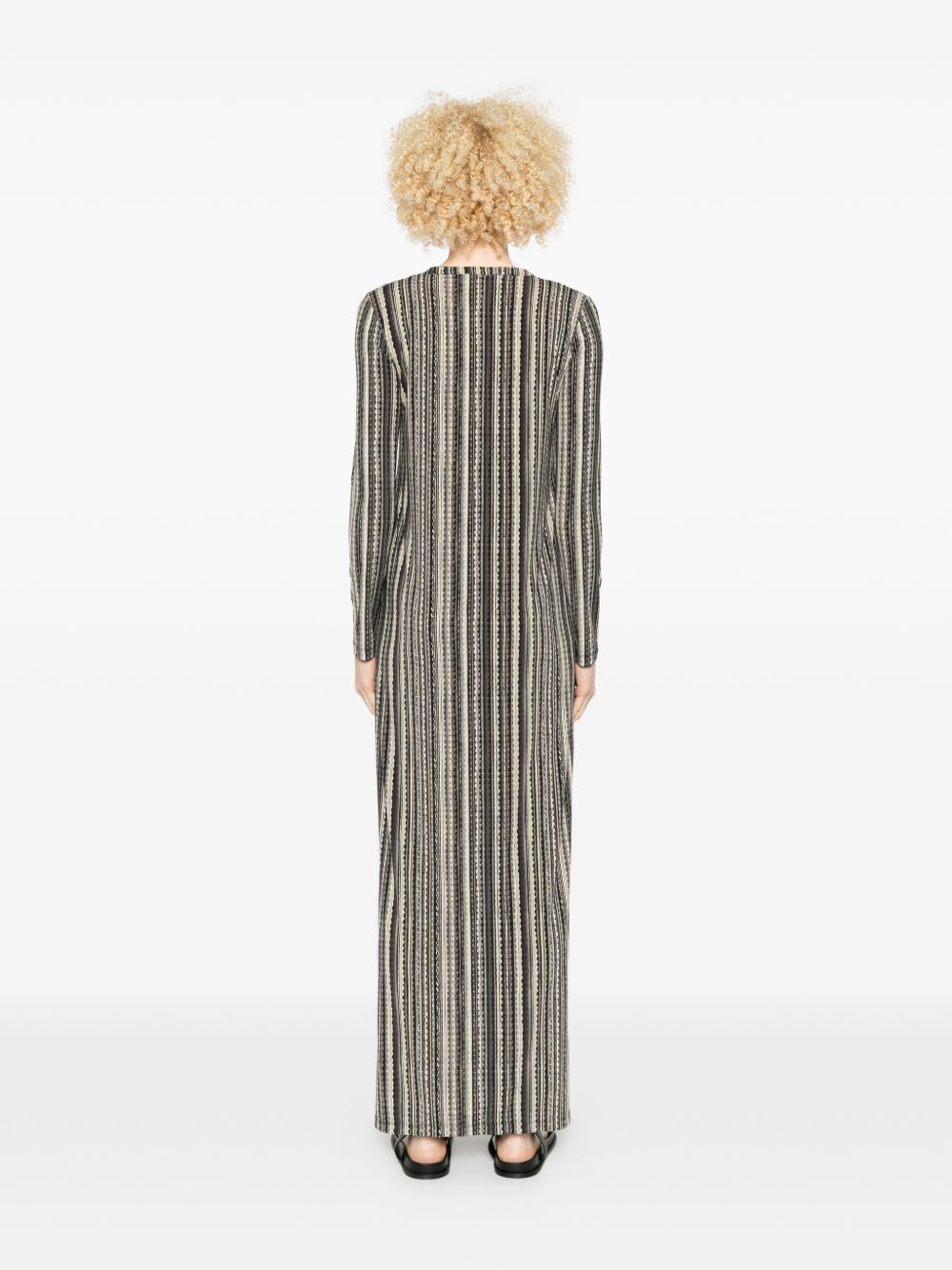 Siyu Siyu V-neck long sleeves side slits Baez kaftan dress