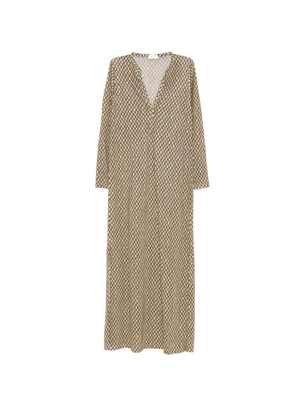 Siyu Siyu V-neck long sleeves Money kaftan dress