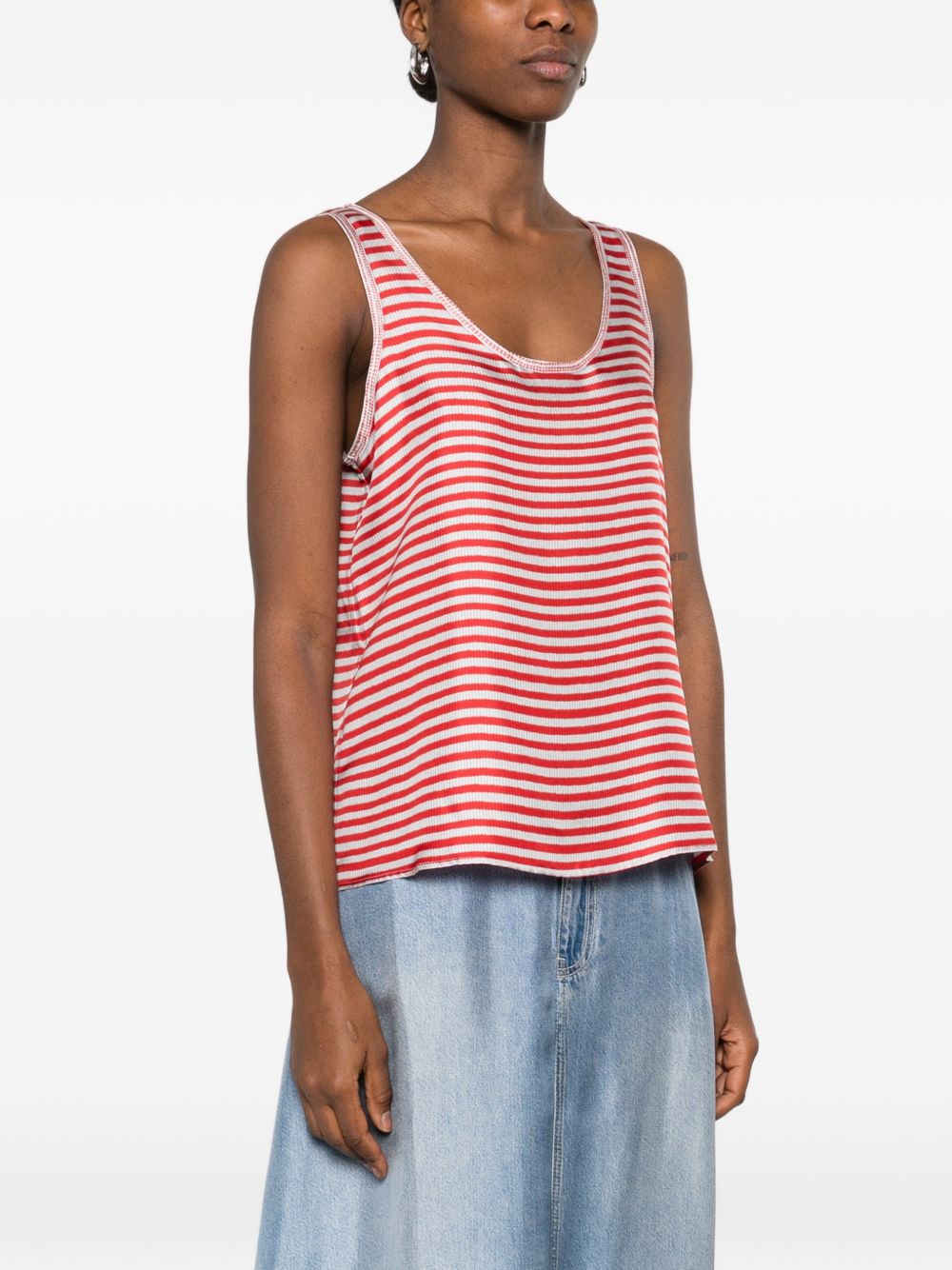 Pierre Louis Mascia Pierre Louis Mascia Striped silk top