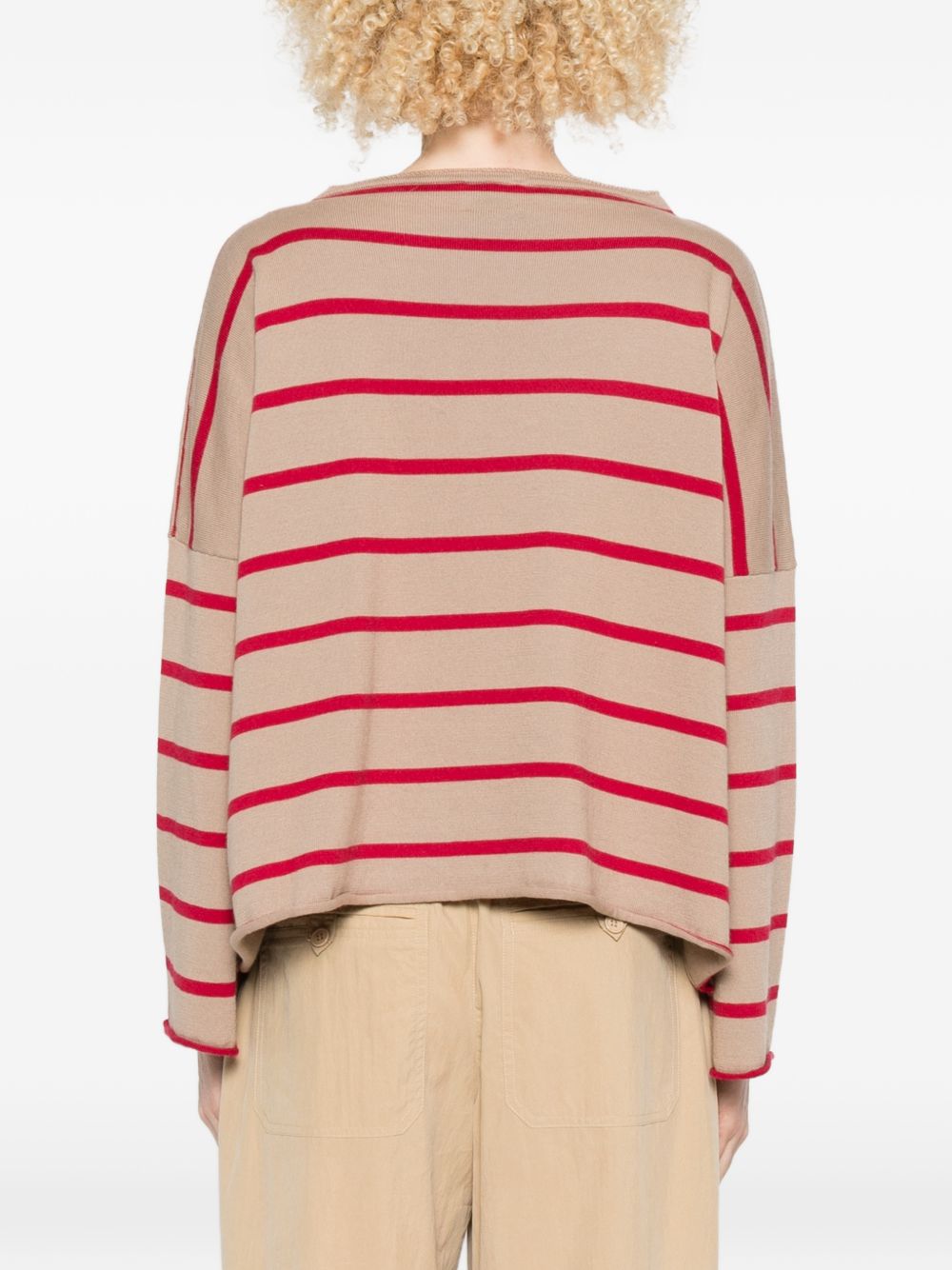 Beyou Beyou Cashmere and cotton striped sweater