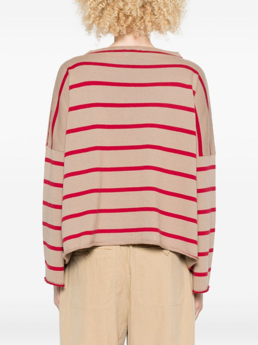 Beyou Cashmere and cotton striped sweater