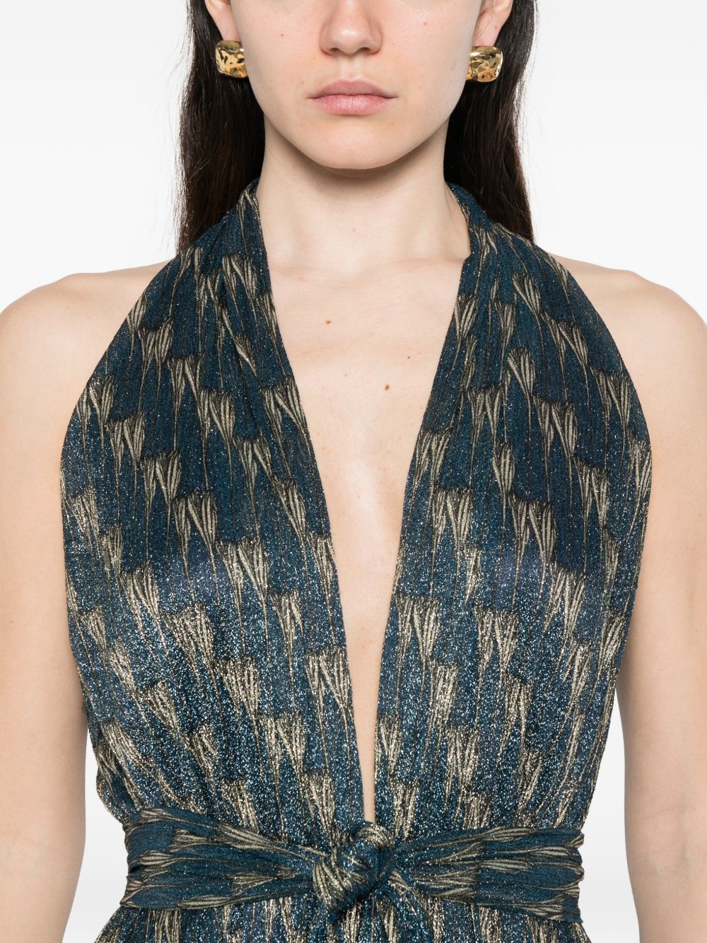 Siyu Siyu V-neck Ars long dress
