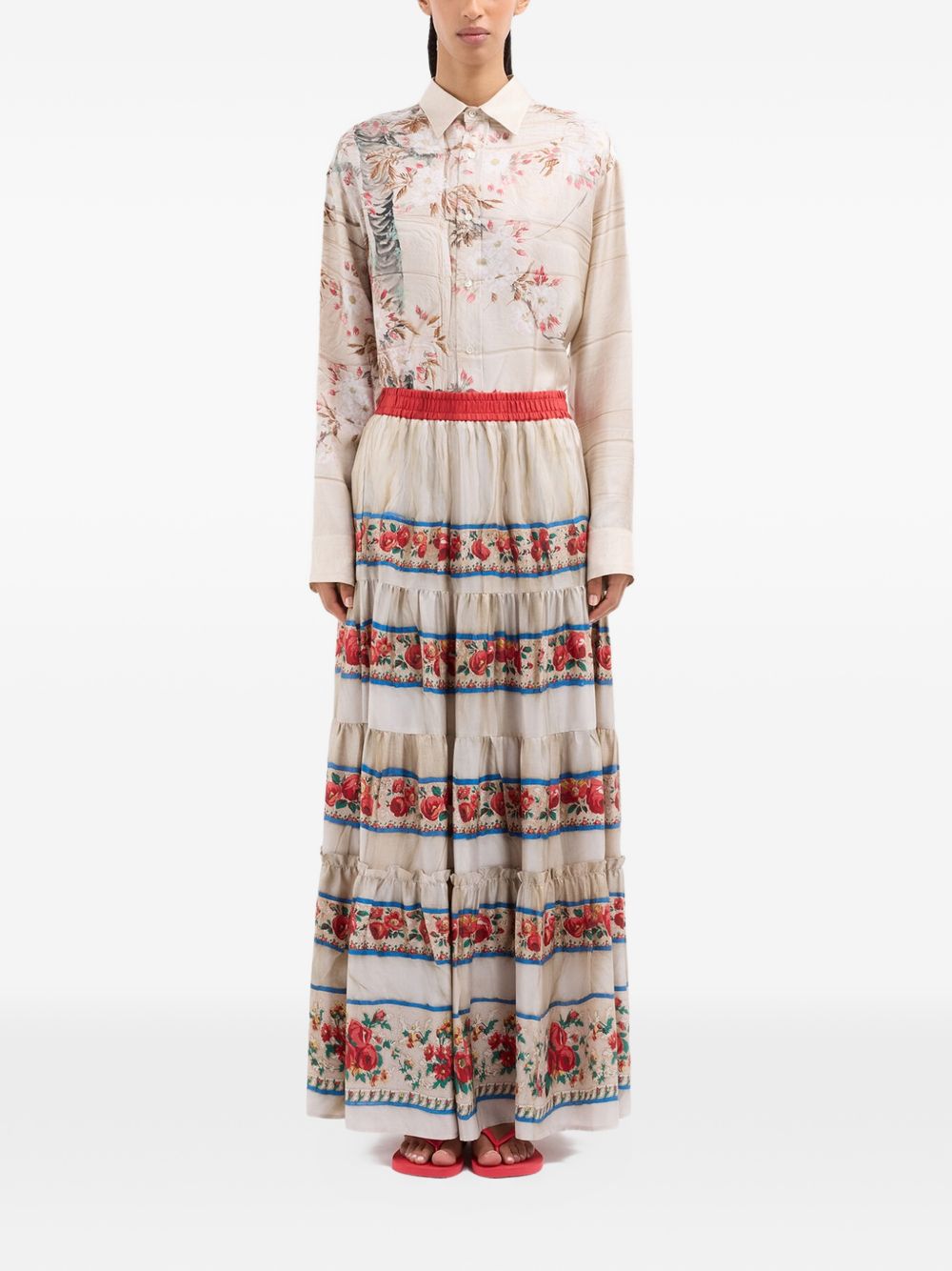 Pierre Louis Mascia Pierre Louis Mascia Printed silk skirt