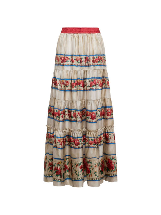 Pierre Louis Mascia Pierre Louis Mascia Printed silk skirt