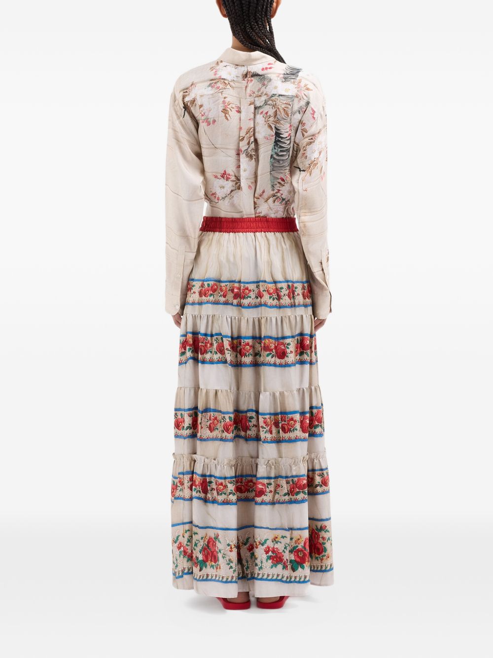 Pierre Louis Mascia Pierre Louis Mascia Printed silk skirt