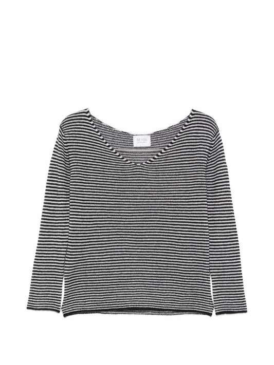 Beyou Beyou V-neck long sleeves Cashmere v-necked sweater