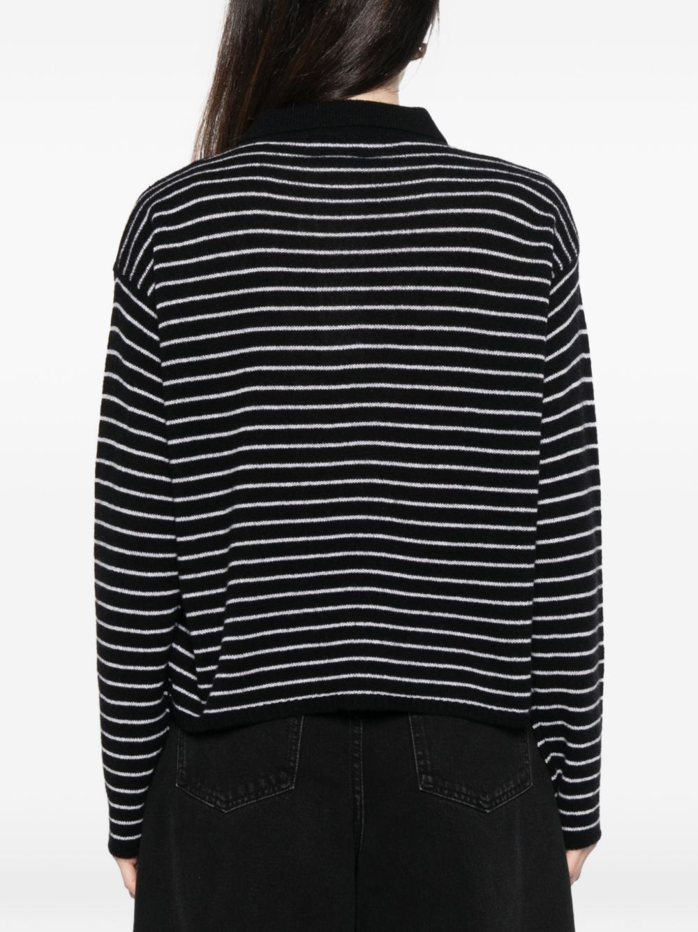 Beyou Beyou Cashmere striped polo shirt