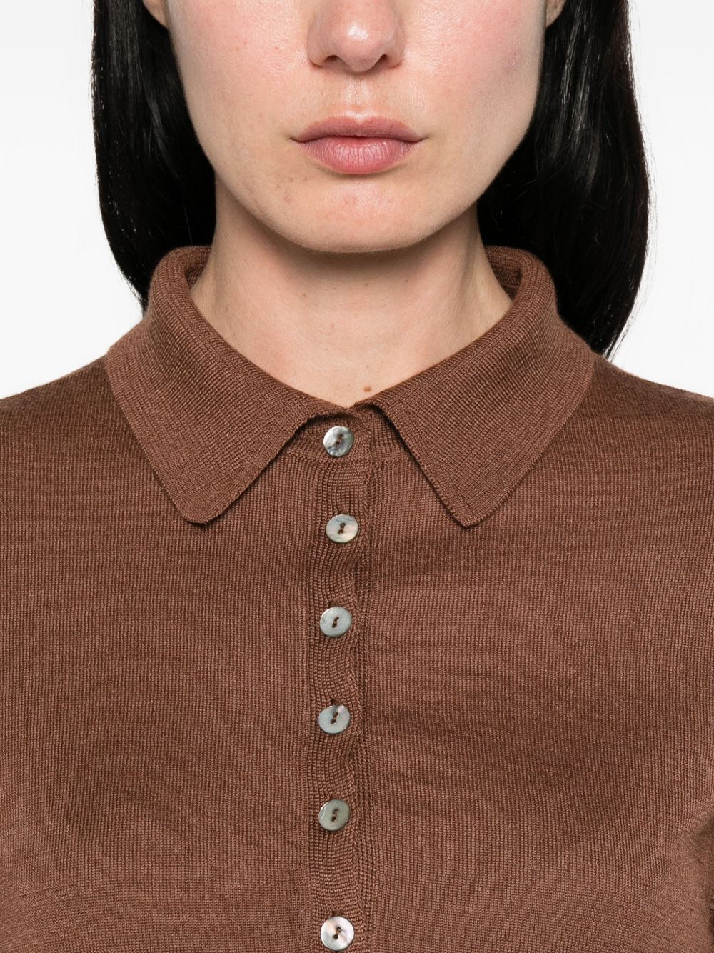 Beyou Beyou Cashmere and silk polo sweater