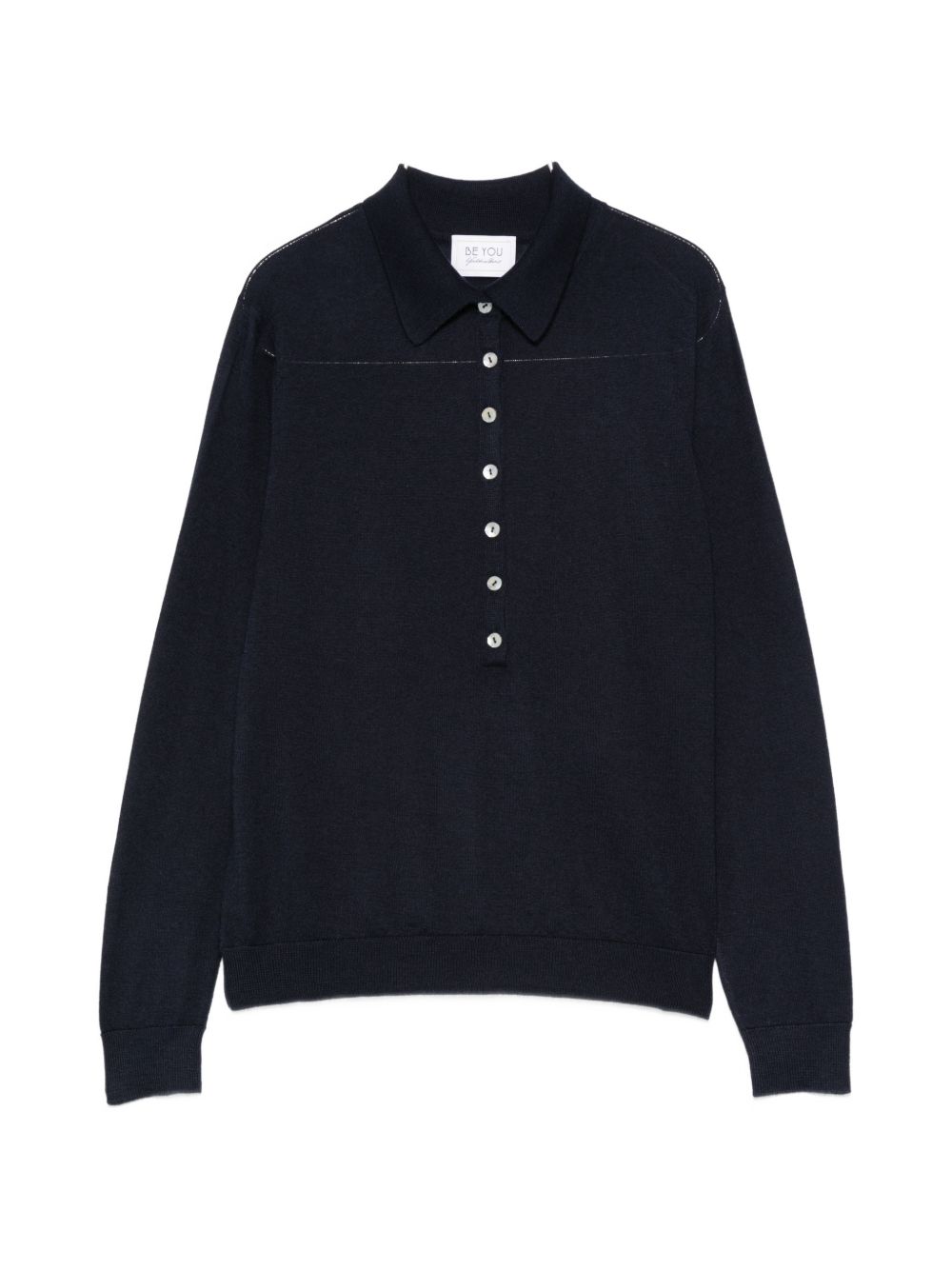 Beyou Beyou Cashmere and silk polo sweater