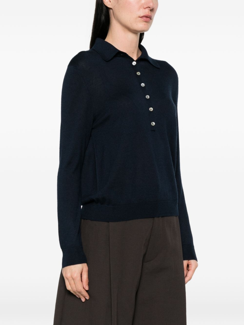 Beyou Beyou Cashmere and silk polo sweater