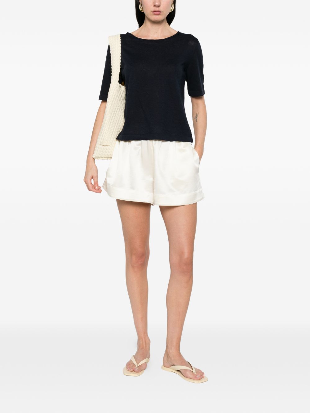 Base Base Linen and cotton blend sweater